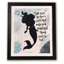 Load image into Gallery viewer, Ariel Quote Glitter Print Framed Art