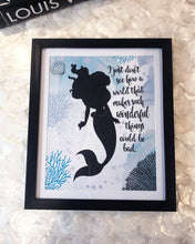 Load image into Gallery viewer, Ariel Quote Glitter Print Framed Art