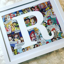 Load image into Gallery viewer, Princess Upcycled Comic Initial Frame