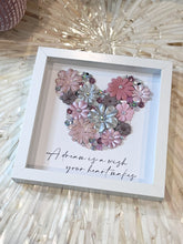 Load image into Gallery viewer, Mickey Head Floral Embellished Shadow Box Framed Art