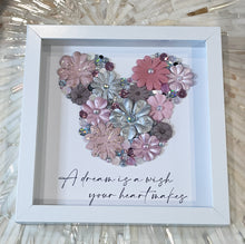 Load image into Gallery viewer, Mickey Head Floral Embellished Shadow Box Framed Art
