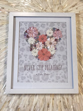 Load image into Gallery viewer, Mickey Glitter Print Leopard Embellished Floral Head Framed Art