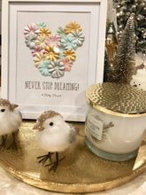 Load image into Gallery viewer, Mickey Never Stop Dreaming Floral Glitter Mixed Media Framed Print