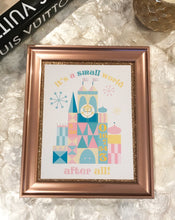 Load image into Gallery viewer, Its a Small World After All Rose Gold Framed Art