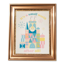 Load image into Gallery viewer, Its a Small World After All Rose Gold Framed Art