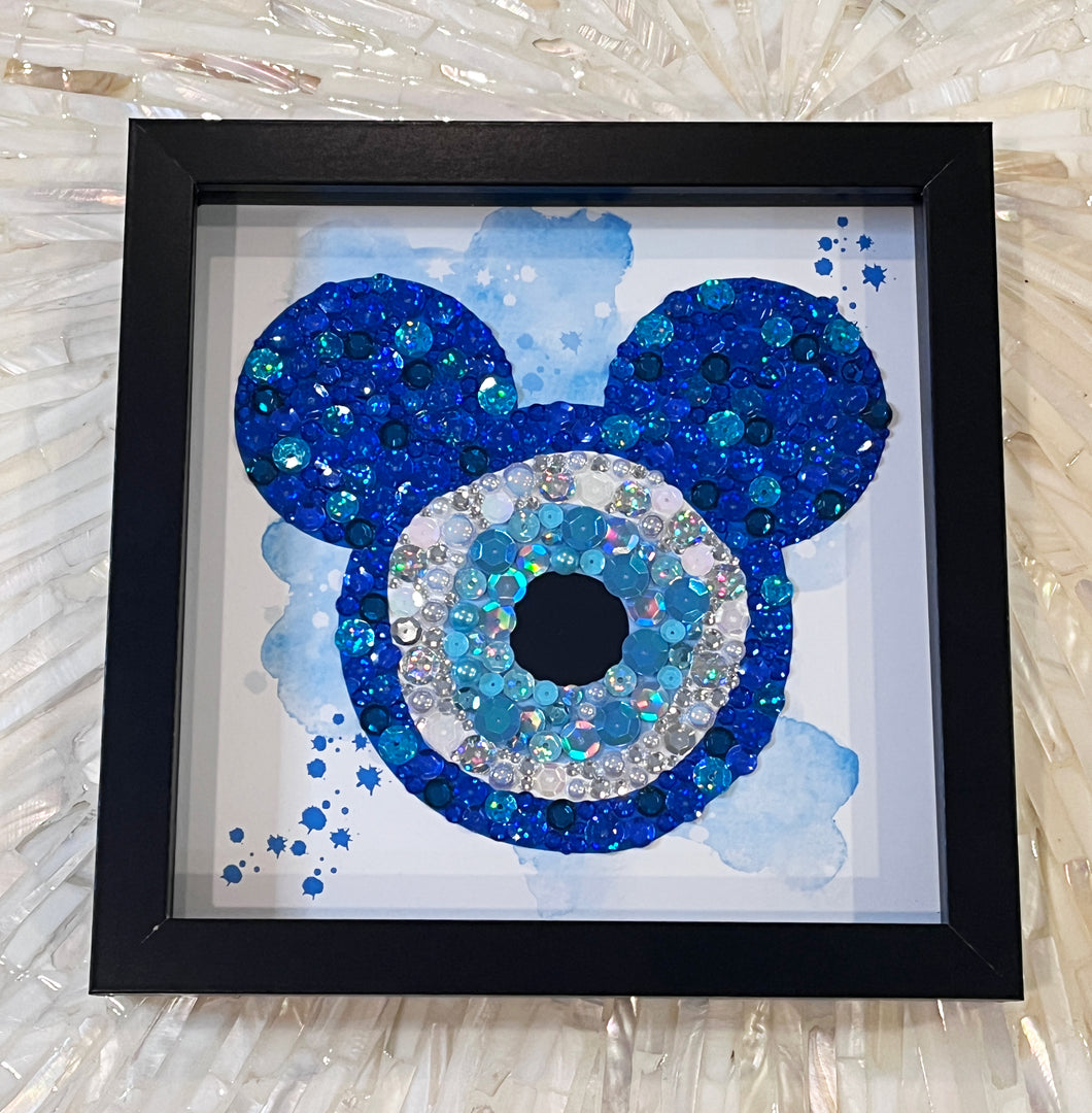 Mickey Hand Embellished Evil Eye Shadow Box