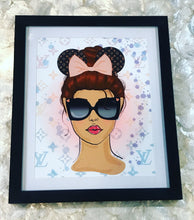 Load image into Gallery viewer, LV Inspired Disney Gal Framed Art
