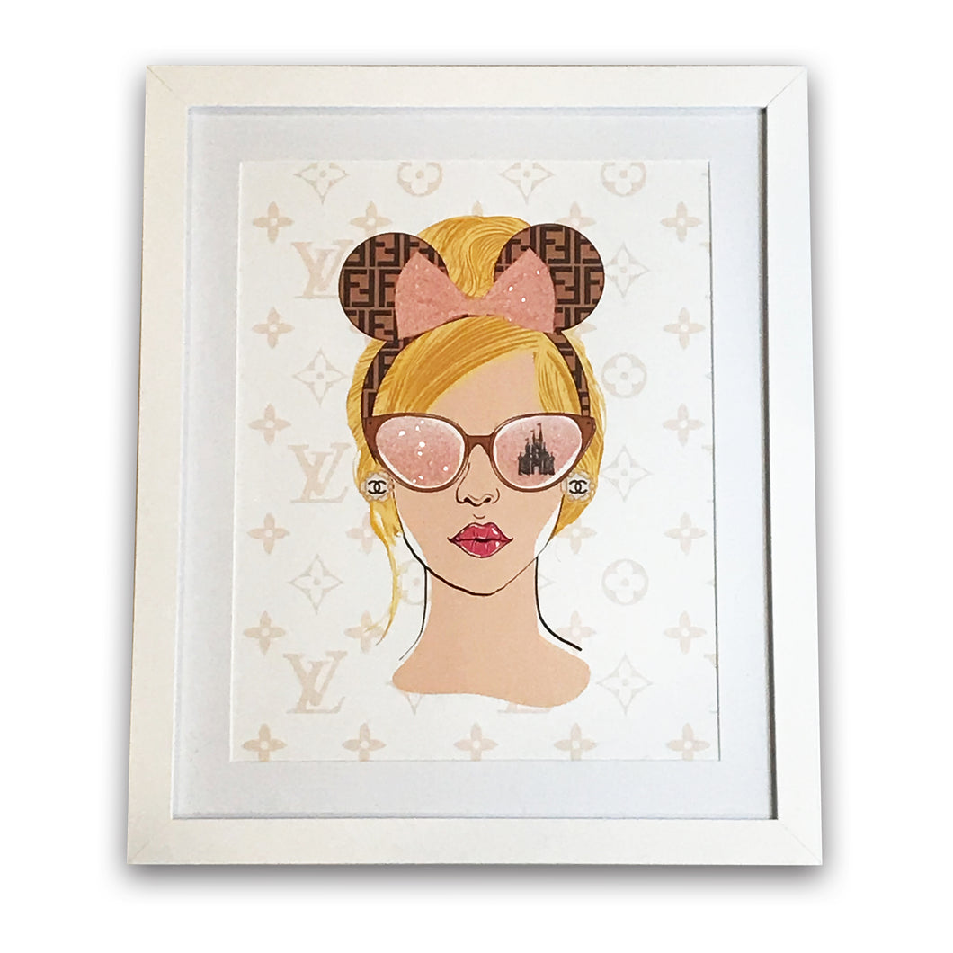 Diamond Dusted Disney Fashionista Framed Art