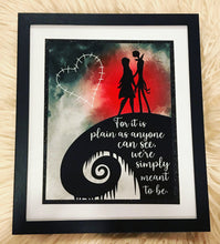 Load image into Gallery viewer, Jack And Sally Nightmare Before Christmas Framed Art
