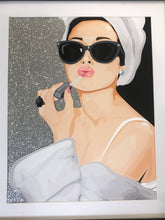 Load image into Gallery viewer, Audrey Hepburn Inspired Glitter Framed Art
