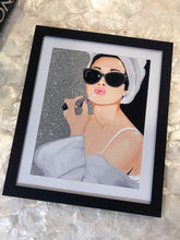 Load image into Gallery viewer, Audrey Hepburn Inspired Glitter Framed Art
