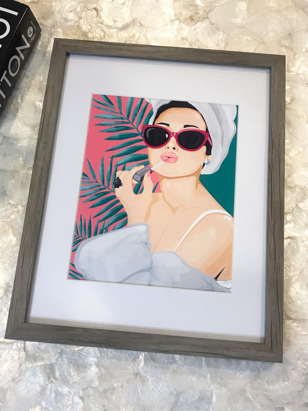 Audrey Hepburn Tropical Framed Art