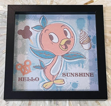 Load image into Gallery viewer, Orange Bird Glitter Print Shadow Box
