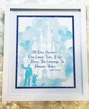 Load image into Gallery viewer, Dreams Can Come True Disney Castle Framed Art
