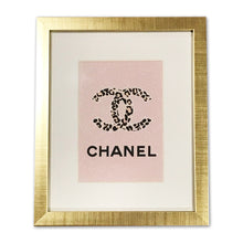 Load image into Gallery viewer, Chanel Inspired Glitter Print Gold Frame
