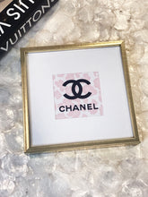 Load image into Gallery viewer, Chanel Inspired Leopard Logo Glitter Print Square
