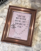 Load image into Gallery viewer, Chanel Quote Hand Embellished Diamond Dusted Framed Art
