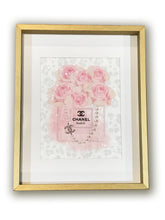 Load image into Gallery viewer, Diamond Dusted Chanel Inspired Perfume Framed Art
