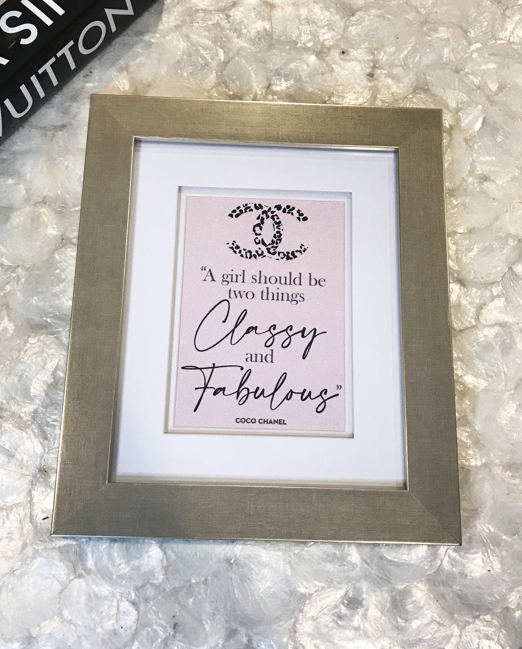 Classy And Fabulous Champagne Frame Art