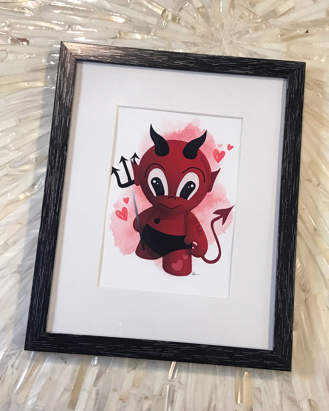 Cute As Hell Devil Pinkies Framed Art