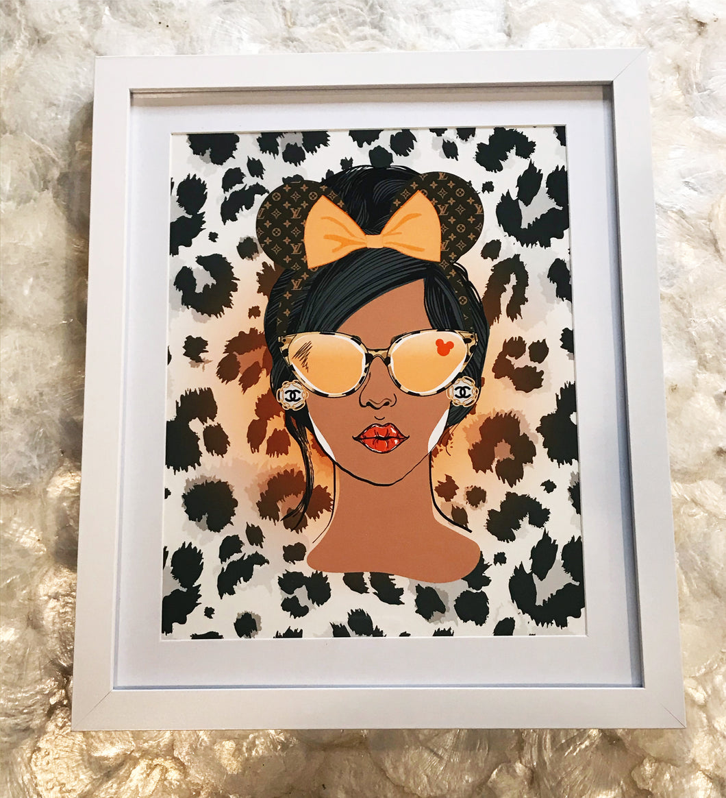 Disney Fashionista Orange Vibes Framed Art