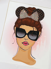 Load image into Gallery viewer, Crystal Embellished Disney Fashionista Framed Art
