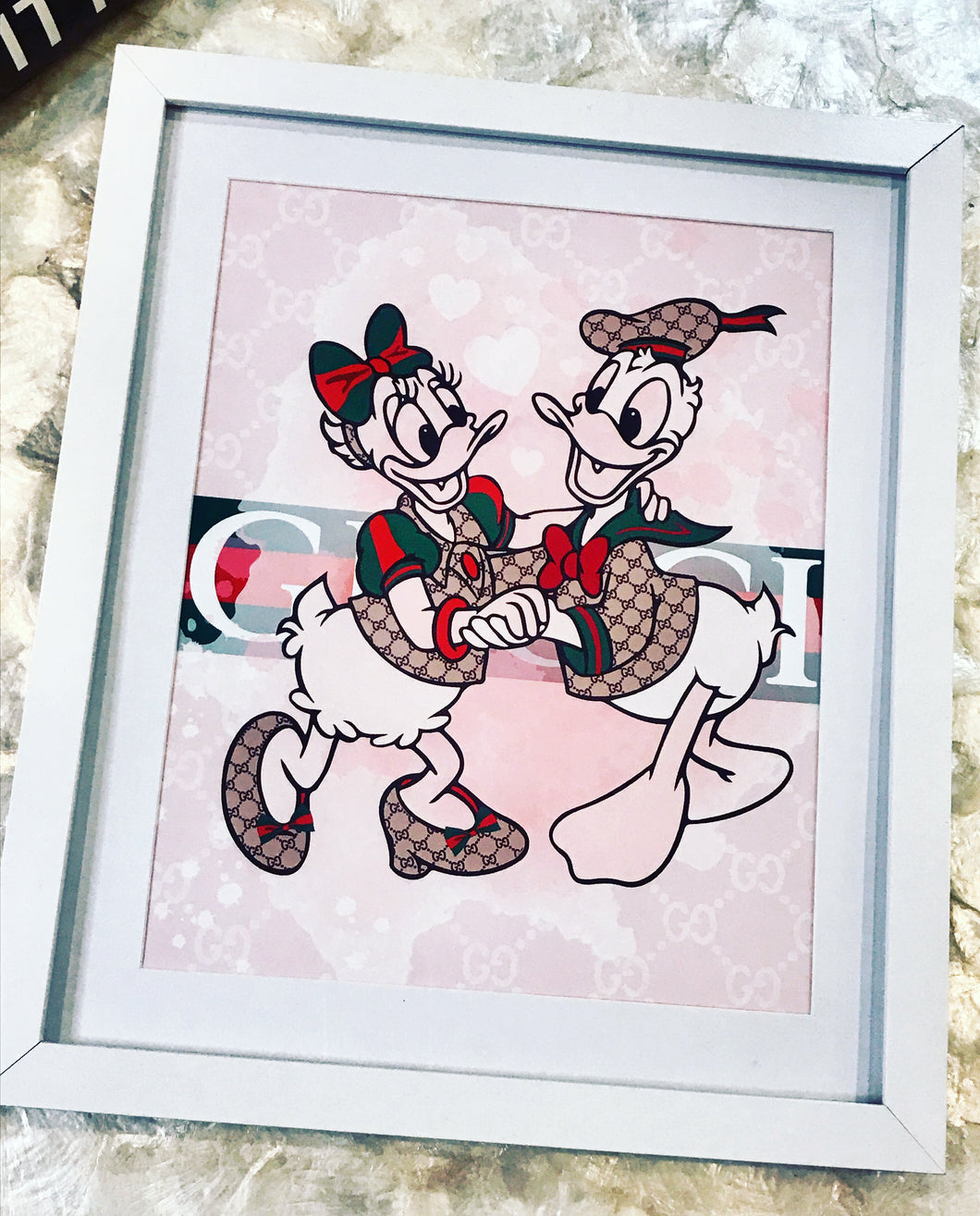 Donald And Daisy Gucci Inspired Makeover Framed Art