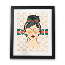 Load image into Gallery viewer, Gucci Inspired Fashion Gal Framed Art
