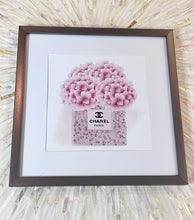 Load image into Gallery viewer, Fashionably Floral Perfume Hand Embellished Framed Art
