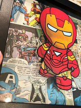 Load image into Gallery viewer, Iron Man Pinkie Pop Up Frame Made From Upcycled Comics
