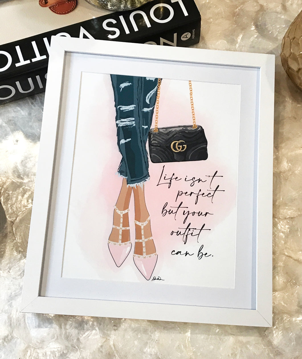 Life Isn't Perfect But Your Outfit Can Be Designer Inspired Framed Art