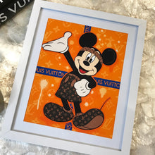 Load image into Gallery viewer, Mickey Plays Dress Up LV inspired Framed Art
