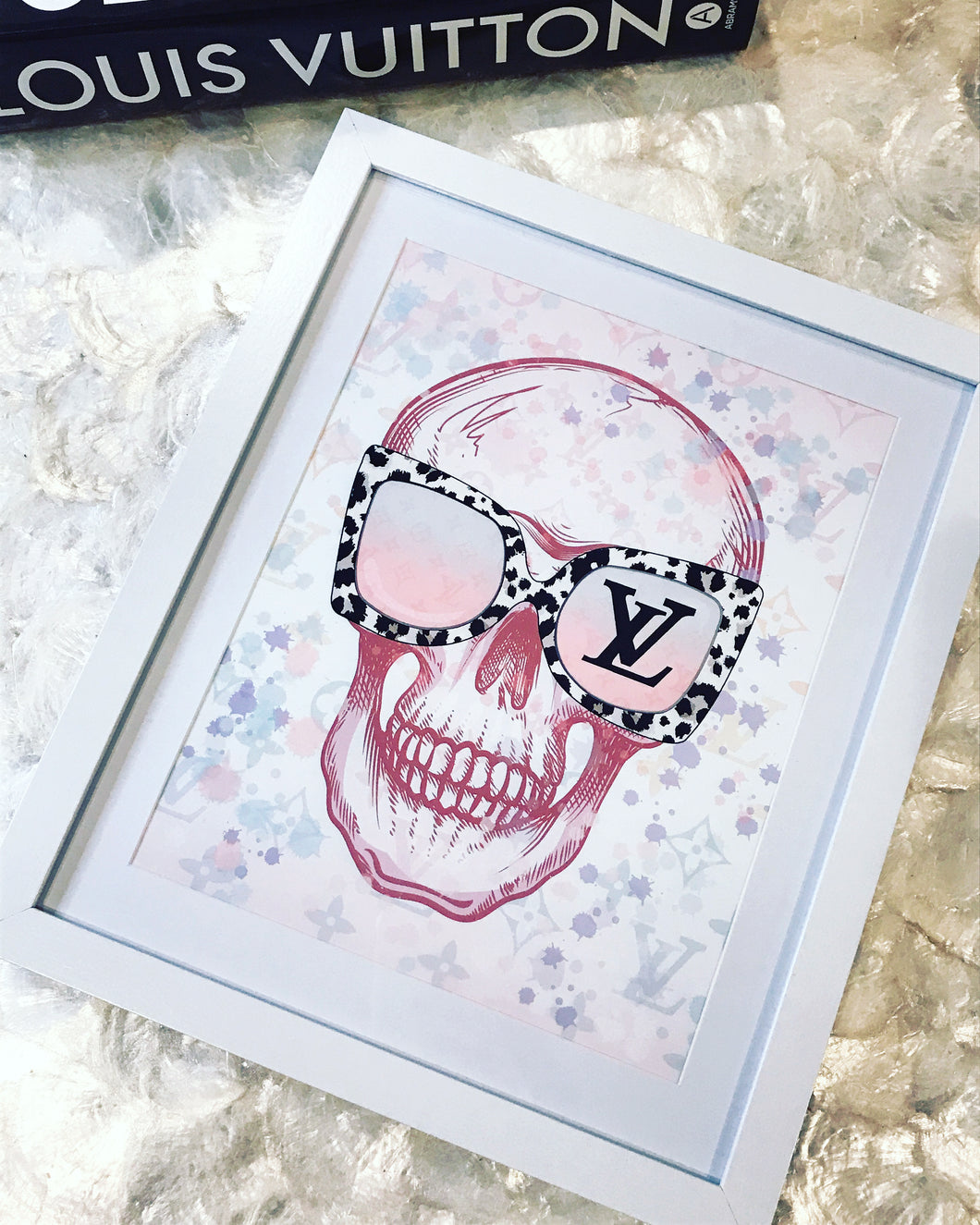 Fashion Skull With Sunglasses Framed Art