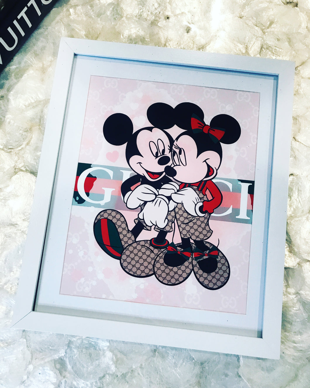 Mickey And Minnie Fashionable Couple Framed Art