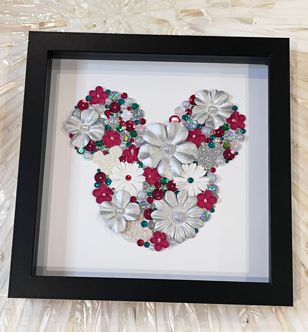 Merry Mickey Mouse Hand Embellished Shadow Box Frame