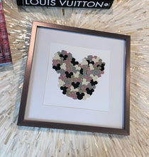 Load image into Gallery viewer, Glitter Collaged Mickey Heads Framed Art
