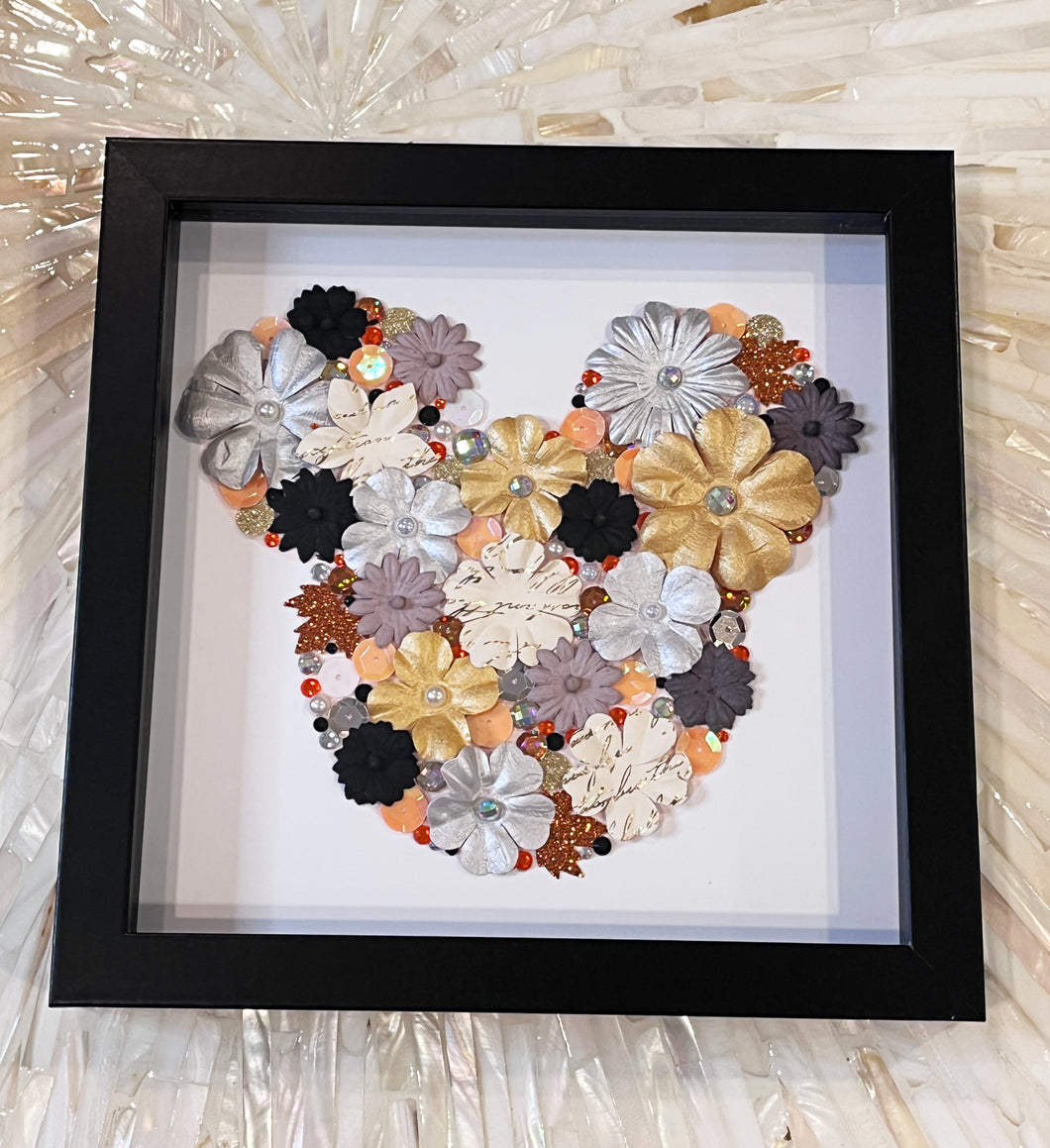 Fall Vibes Mickey Head Hand Embellished Frame