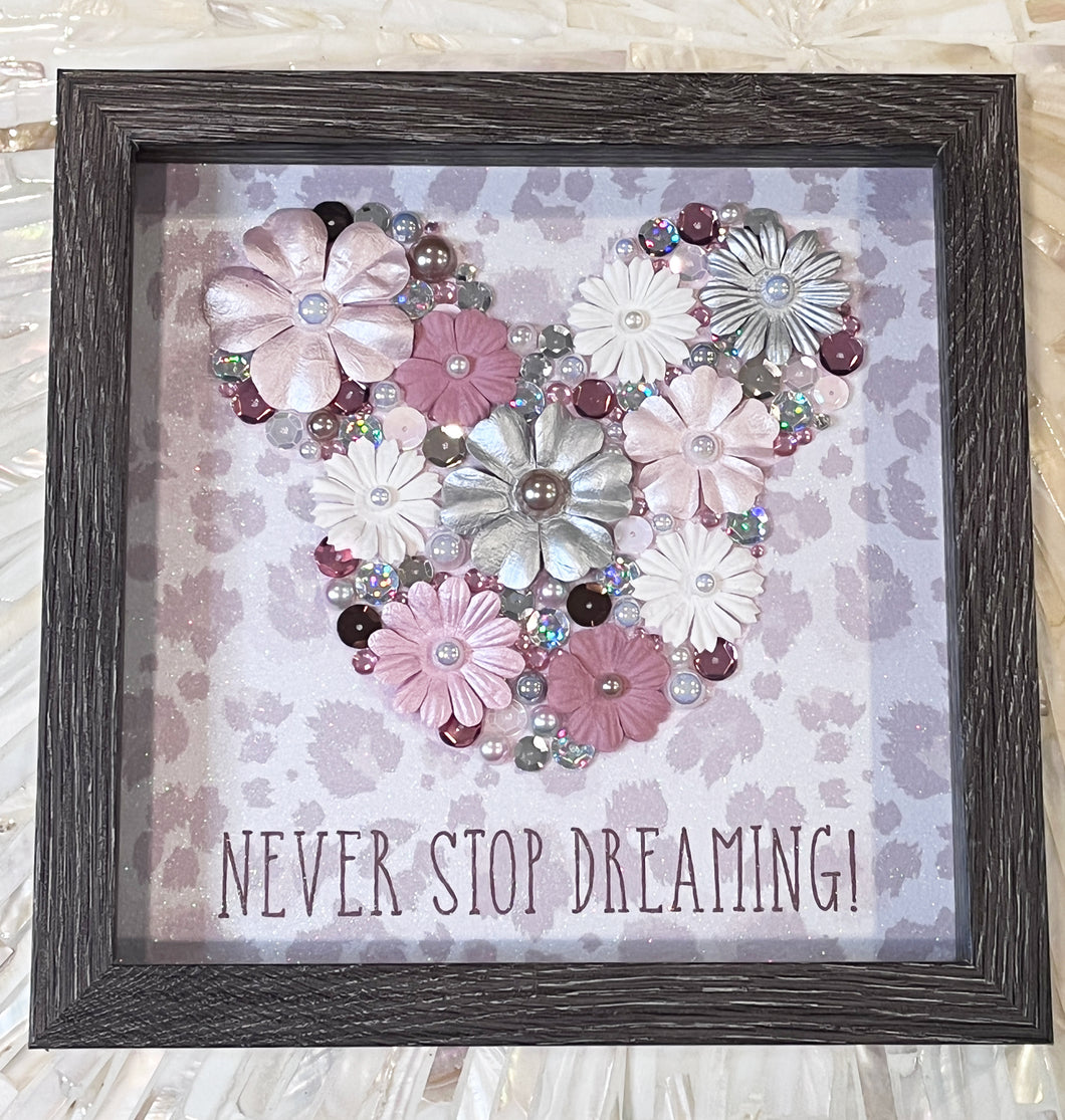 Never Stop Dreaming Embellished Mickey Shadow Box