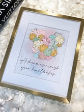 Load image into Gallery viewer, Glitter Printed Mickey Floral Head Framed Art
