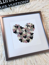 Load image into Gallery viewer, Glitter Collaged Mickey Heads Framed Art
