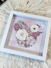 Load image into Gallery viewer, Pink Hand Embellished Mickey Floral Shadow Box
