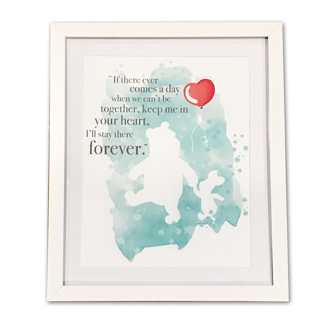 Winnie The Pooh Always In Your Heart Framed Art