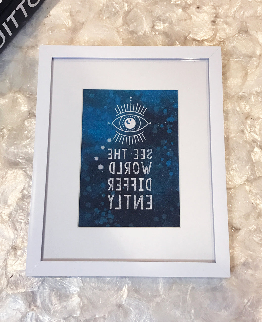 See The World Differently Glitter Print Framed Art