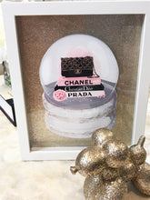 Load image into Gallery viewer, Chanel Inspired 3D Pop Up Snow Globe Shadow Box Frame
