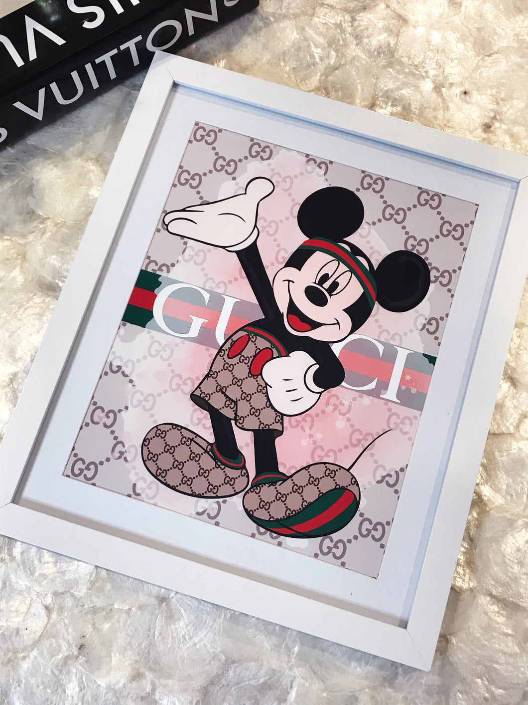 Mickey Gets Sporty Gucci Inspired Framed Art