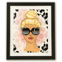 Load image into Gallery viewer, Blinged Out Sunglass Gal Framed Art
