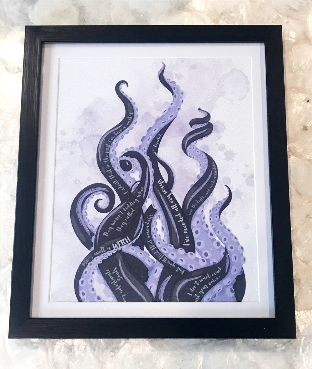 Poor Unfortunate Souls Ursula Glitter Print Framed Art